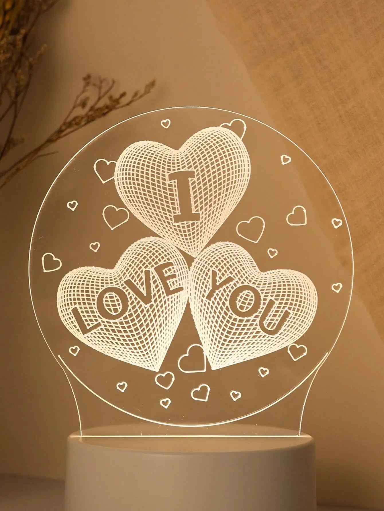 1pc USB 3-Color Dimming I LOVE YOU 3D Creative Night Light Valentine/Wedding Decoration Lamp With Unique Design LED Table Lamp