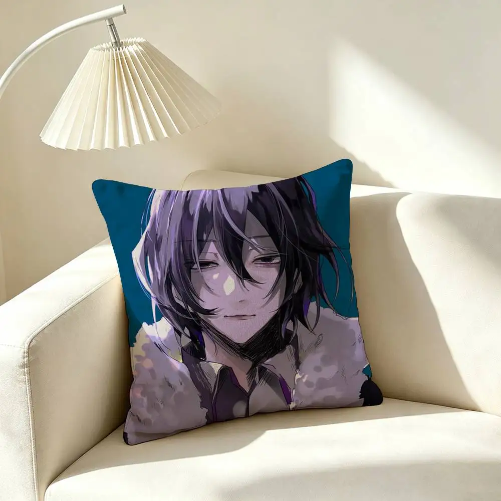 F-Fyodor Bungo Stray Dogs Square Double-Sided printed Pillow Case Bedroom Bedside Pillow Sofa Cushion Cover 6