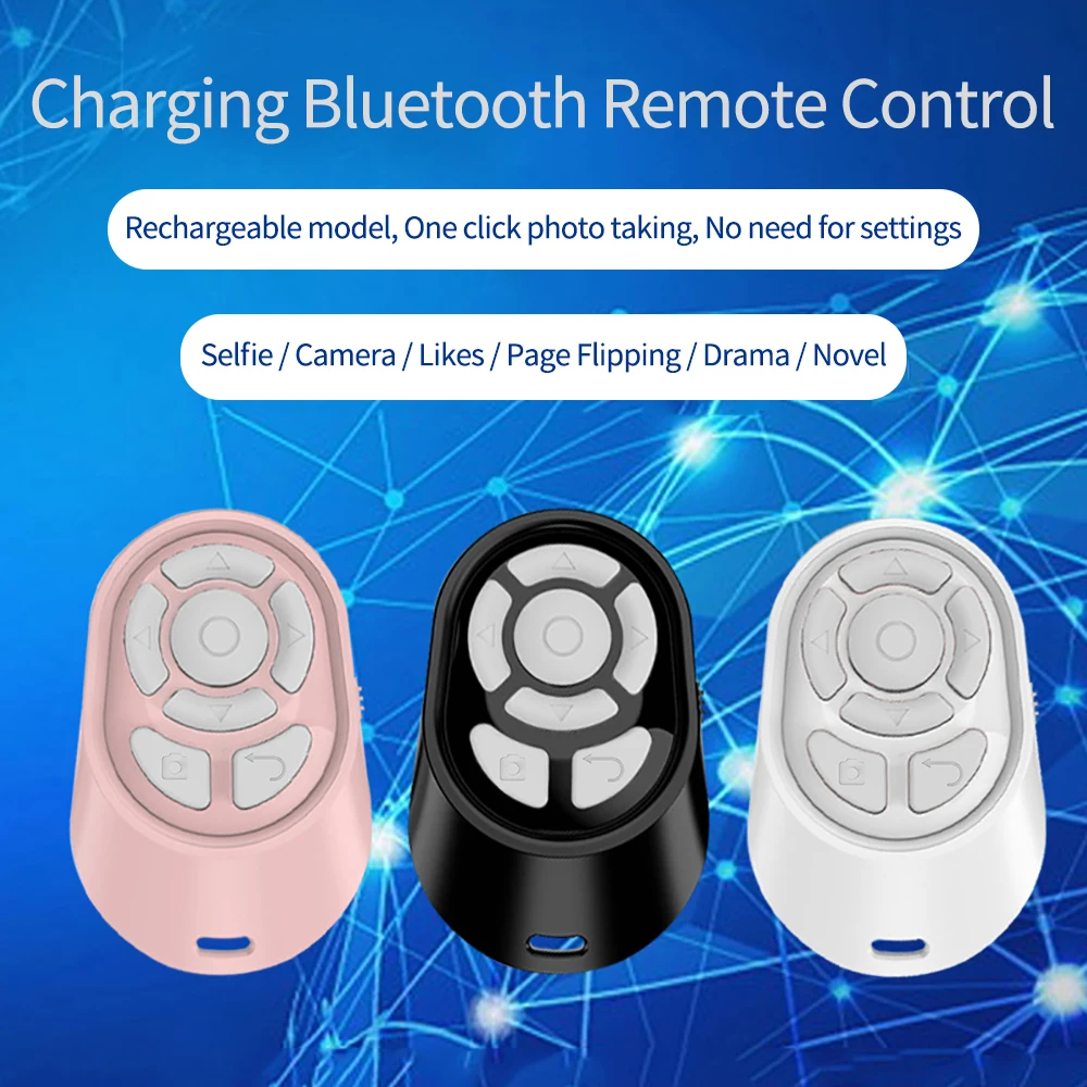 Wireless Bluetooth E-Book Page-Turner Button PPT Presenter Remote Controllor Camera Photo Selfie Shutter Release