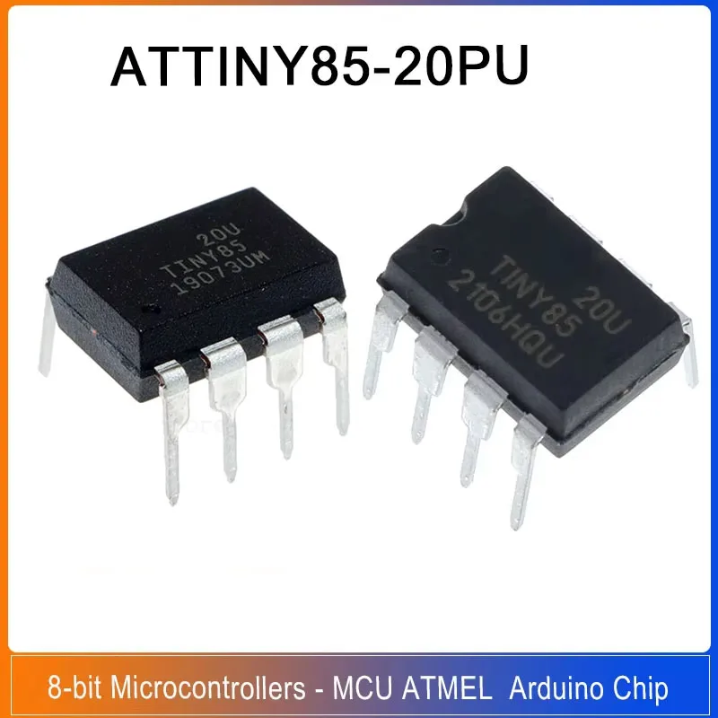 1-10PCS ATTINY85-20PU DIP8 ATTINY85 8-bit AVR Microcontrollers - MCU ATMEL Processor Arduino Chip