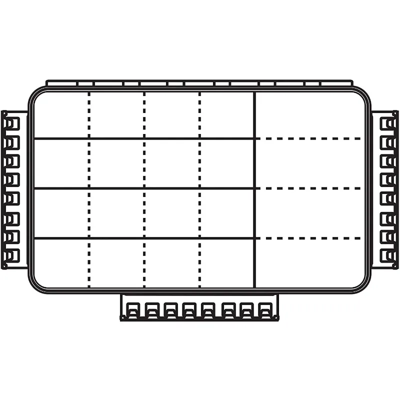 Outdoors WP5005 Large Ultimate Tuff Tainer Utility Fishing Tackle Box, 14 inches Long, Plastic