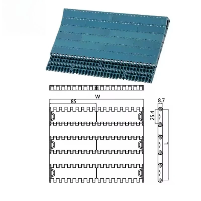 1000 series plastic flat conveyor module with flat mesh belt drive chain for conveyor system production line