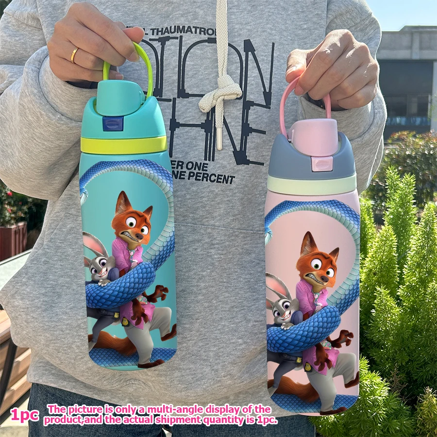 

1Pc Disney Nick&Judy pattern 32oz/1000ml Large Capacity Stainless Steel Insulated Tumbler Bounce Cover Cup for Birthday Gift