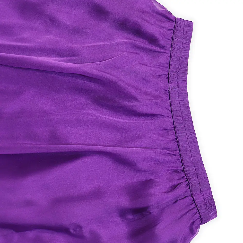 Vacation Style Big Swing 100% Natural Mulberry Silk Georgette High Waisted Women's Casual Yarn Skirt Three-layer Beach Skirt