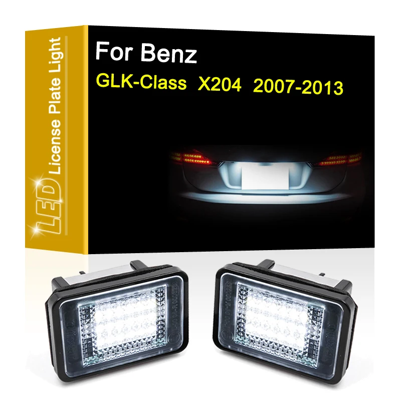 12V LED Number Plate Lamp For Mercedes Benz X204 GLK-Class 2007 2008 2009 2010 2011 2012 2013 White License Plate Light Assembly