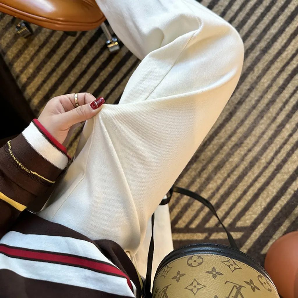 

High Waist Narrow Version Jeans Loose Mop Wide Leg Pants Autumn New Style F102117 Women's Fashion Casual Trousers