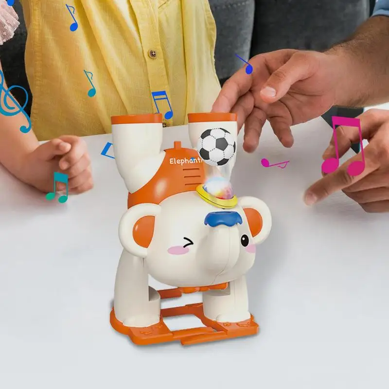 Kidsplay figuras de animais elefante colorido brinquedo de cabeça para baixo andando design seguro figuras animais bola flutuante brinquedo brinquedos elétricos para