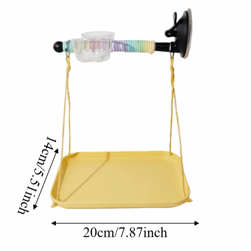 Colorful Bird Swing Hammock Interactive Durable Parrot Standing Bar Chain with Chain Enrichment Bird Cage Toy Cockatiel view 6
