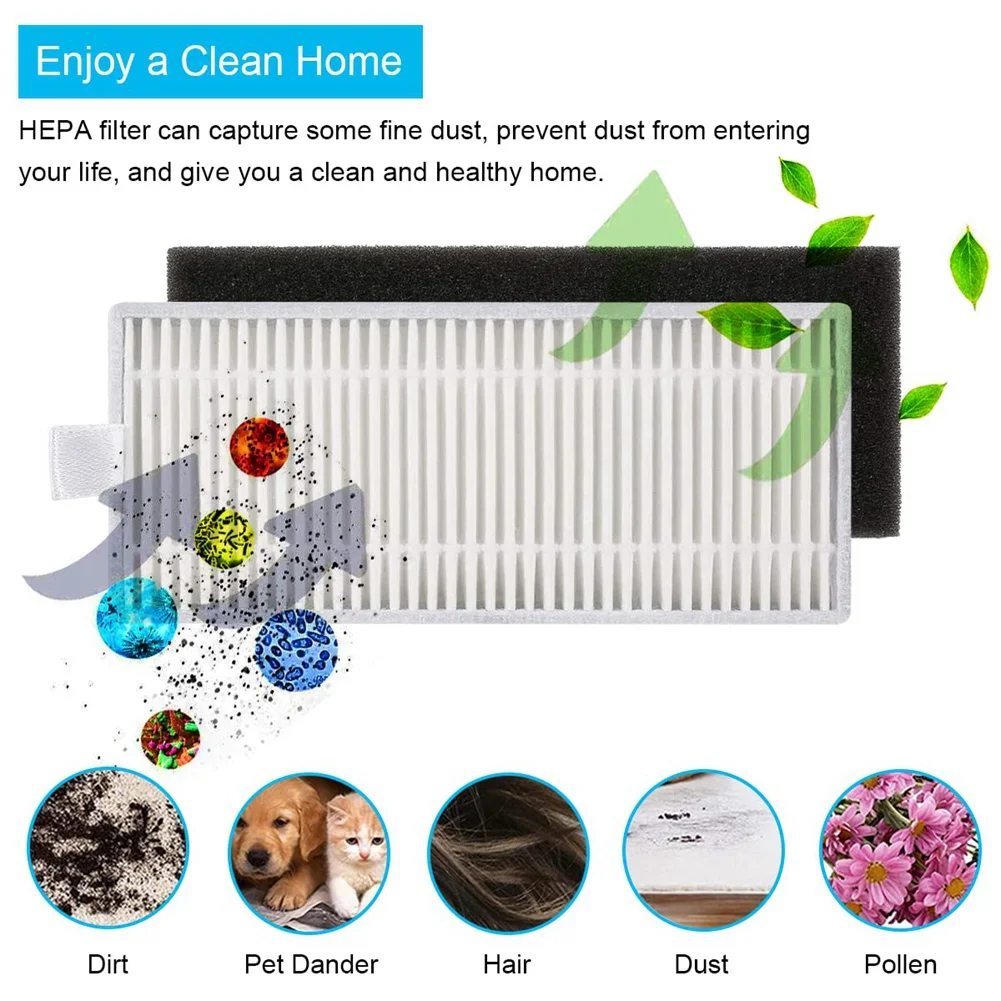 Filtro HEPA de Cepillo Lateral de cepillo principal de repuesto Compatible con Robots 11S 15C 30C 35C, accesorios para aspiradoras