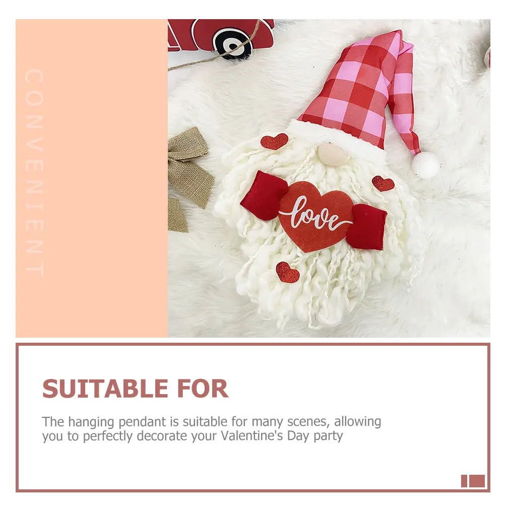 

Festival Gnome Shaped Hanging Decor Valentine's Day Ornament for Office Window Door Decor Party Atmosphere Enhancer