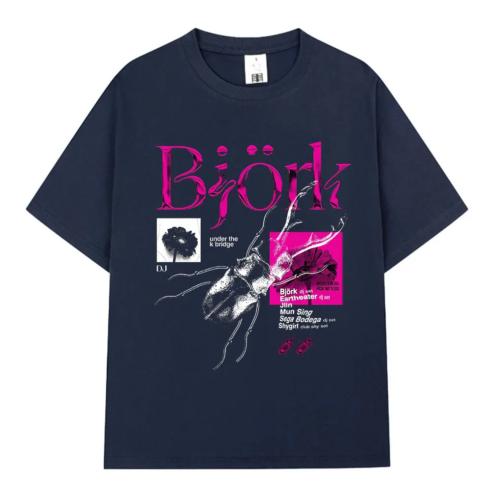 Bjork Album Merch Graphic T-shirt Men Women Clothing Fashion Hip Hop T-shirts Short Sleeve Oversized T Shirts Tops Streetwear
