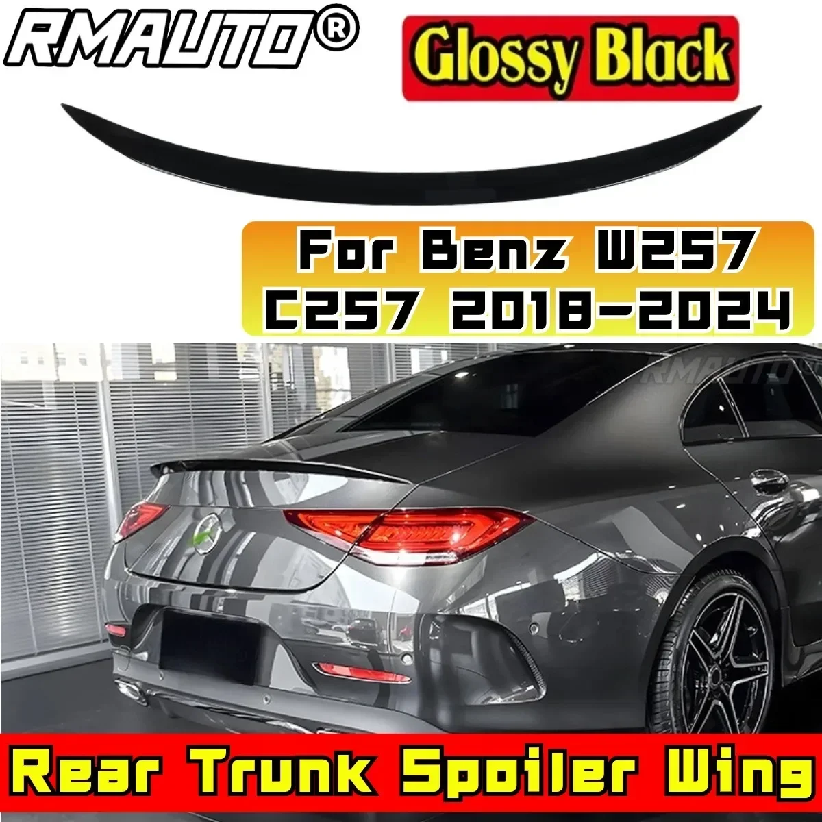 Car Rear Trunk Wing Body Kit Car Rear Spoiler For Mercedes Benz CLS Class W257 C257 CLS400 CLS550 AMG 2018-2024 Exterior Part