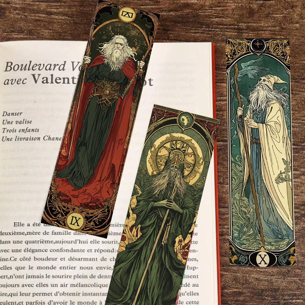 30PCS Wizard Bookmark Waterproof Background Reading Book Fashion Room Motorcycle Landscape Gift Creative Stationery Bookmark