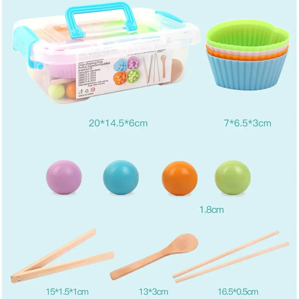 Math Start Educational Toys for Kids Learning Wooden Chopstick Training Focus Toy Set for Children