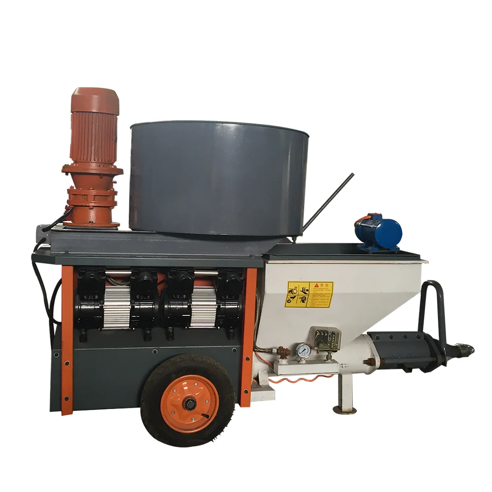 Cement Plaster Spray Machine Screw Slurry Grouting Sand Material Gypsum Mortar Wall Spraying  Pump for Construction