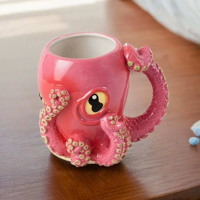 Creative Halloween Octopus 3D Mugs Cartoon Animals Personalized Designs Home Coffee Milk Cups Unique Fun Gifts - view 4