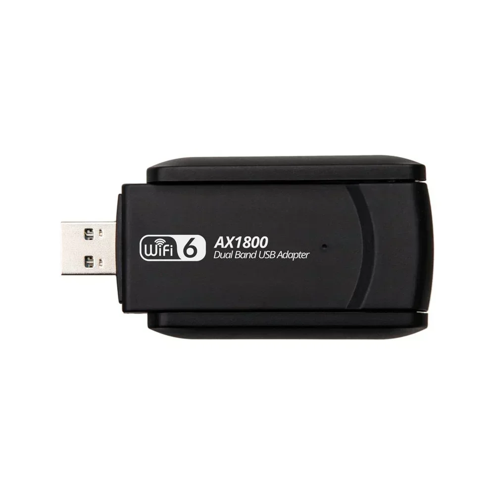 Adapter WiFi 6 USB 2.4G i 5G AX1800 Szybka karta sieciowa USB3.0 z kluczem bezprzewodowym MT7921AU WiFi6 do Win10/11