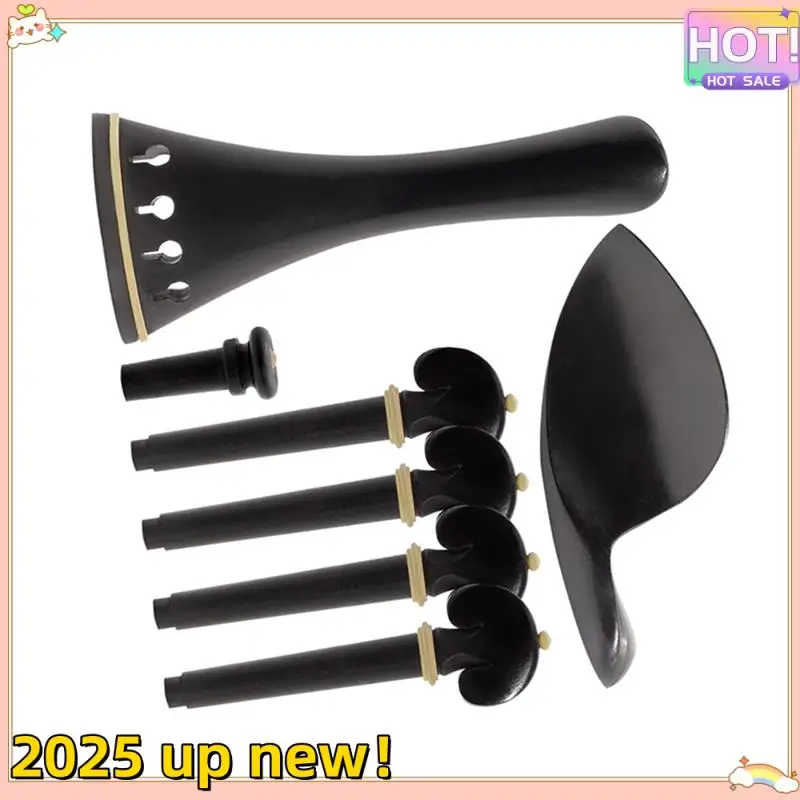 

Classy-4/4 Violin Replacement Accessories Four-Piece Set Of Tailpiece Tailpiece Chin Rest Tailnail String Instrument Accessories