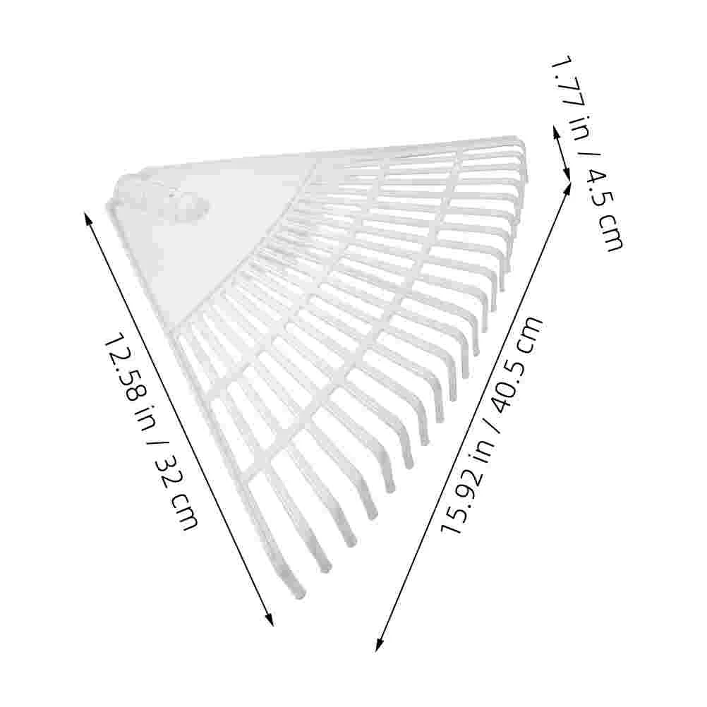 Leaves Grass Rake Lawn Replacement Head White Plastic Rakes for Lawns Heavy Duty