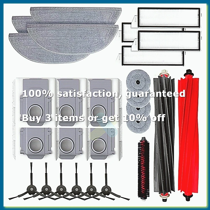 ●Replacement Parts for S8 Maxv Ultra /S8 Max Ultra Vacuum Cleaner Main Side Brush Hepa Filter Mop Cloth Dust Bag-ABFB