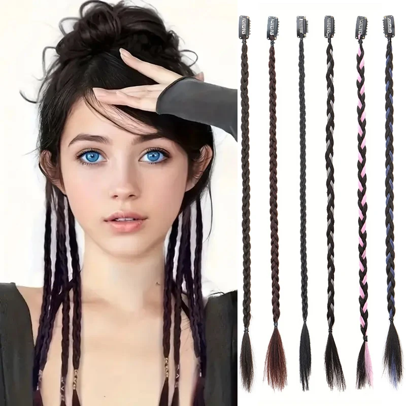 

Synthetic Hair Accessories Long Boxing Braid Wig With Strong BB Clip Lightweight Highlights Colors Ponytail Hair Piece for Women