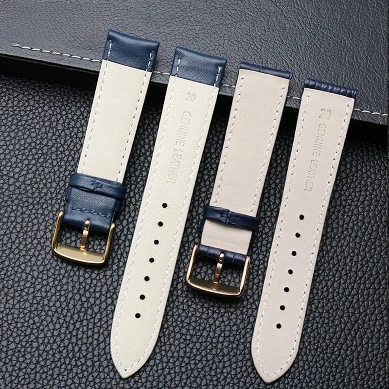 14 16 18 20mm 21m 22mm 23mm bracelet de montre ardillon Bracelet en cuir véritable couleur bracelet de montre pour citoyen rossini