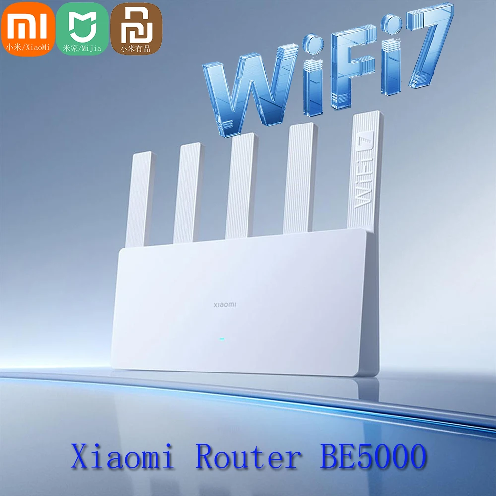 Xiaomi Mijia-enrutador Mi BE5000 de 2,5G, Wifi 7, grupo de malla Wiress, 2,4 GHz, 5GHz, MLO, banda Dual, funciona con repetidor, amplificador externo