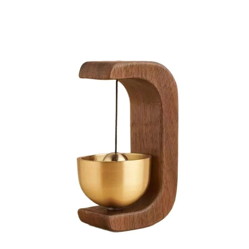 Brass dopamine style bell bedroom pendant, entrance doorbell, meditation wind chime decoration, door decoration bell ornament.