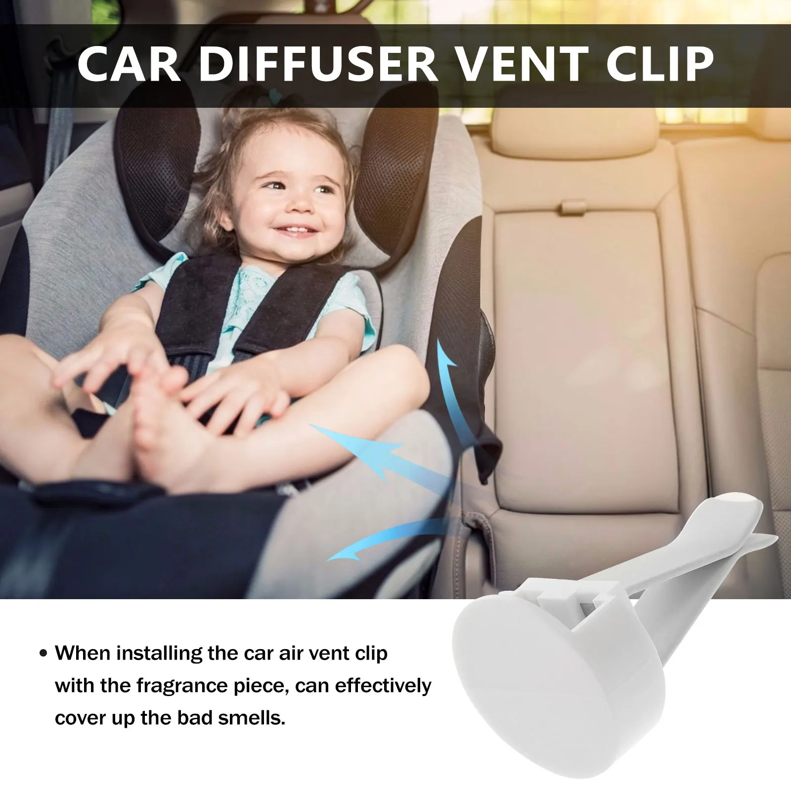 

100Pcs Car Vent Clips Wear-Resistant Outlets for Easy Installation DIY Decoration Car Perfume Vent Clip