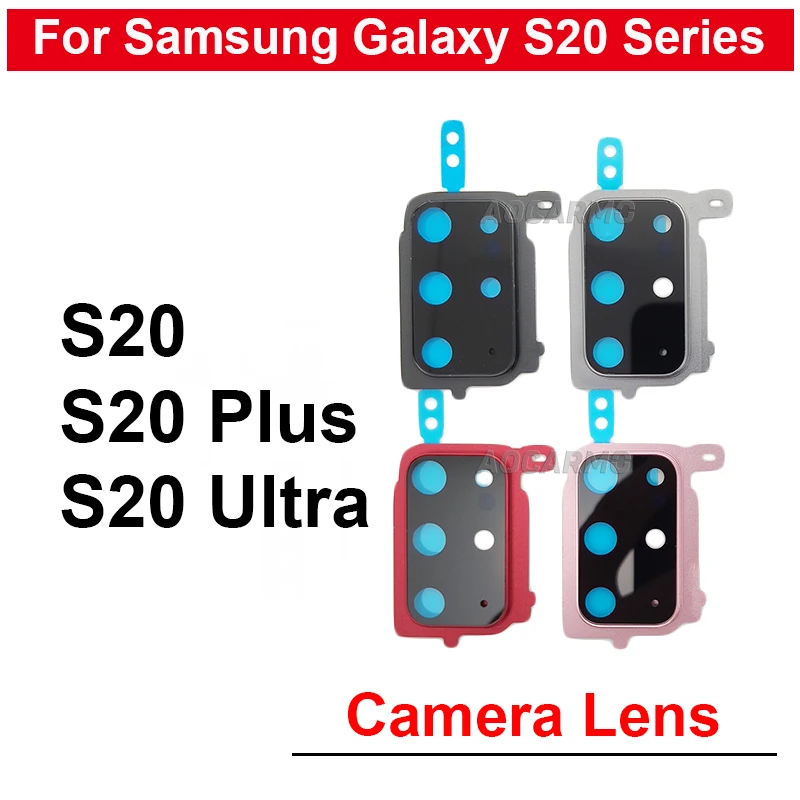 Back Camera Lens With Frame And Sticker Replacement Parts For Samsung Galaxy S20 Plus Ultra S20U S20+