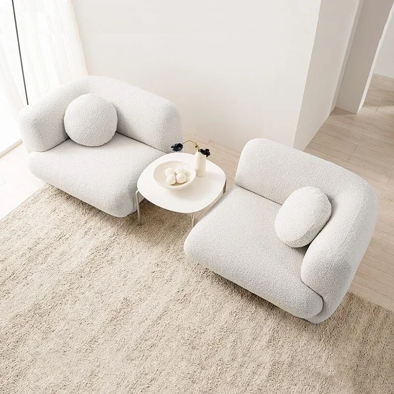 Soggiorno Divani moderni ed eleganti Soffio Comodo divano bianco minimalista nordico Pigro rilassante Canape Salon Mobili per la casa