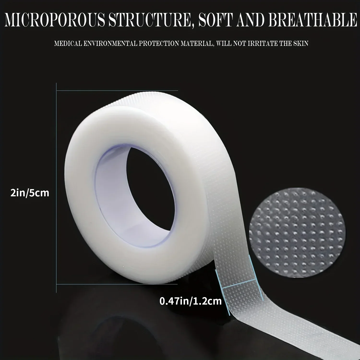 Wimpernband, transparenter Klebestoff, 9 m/10 Yard/Rolle, selbstklebendes, atmungsaktives Mikroporen-Stoffband für die Wimpernverlängerungsversorgung – Detail 4