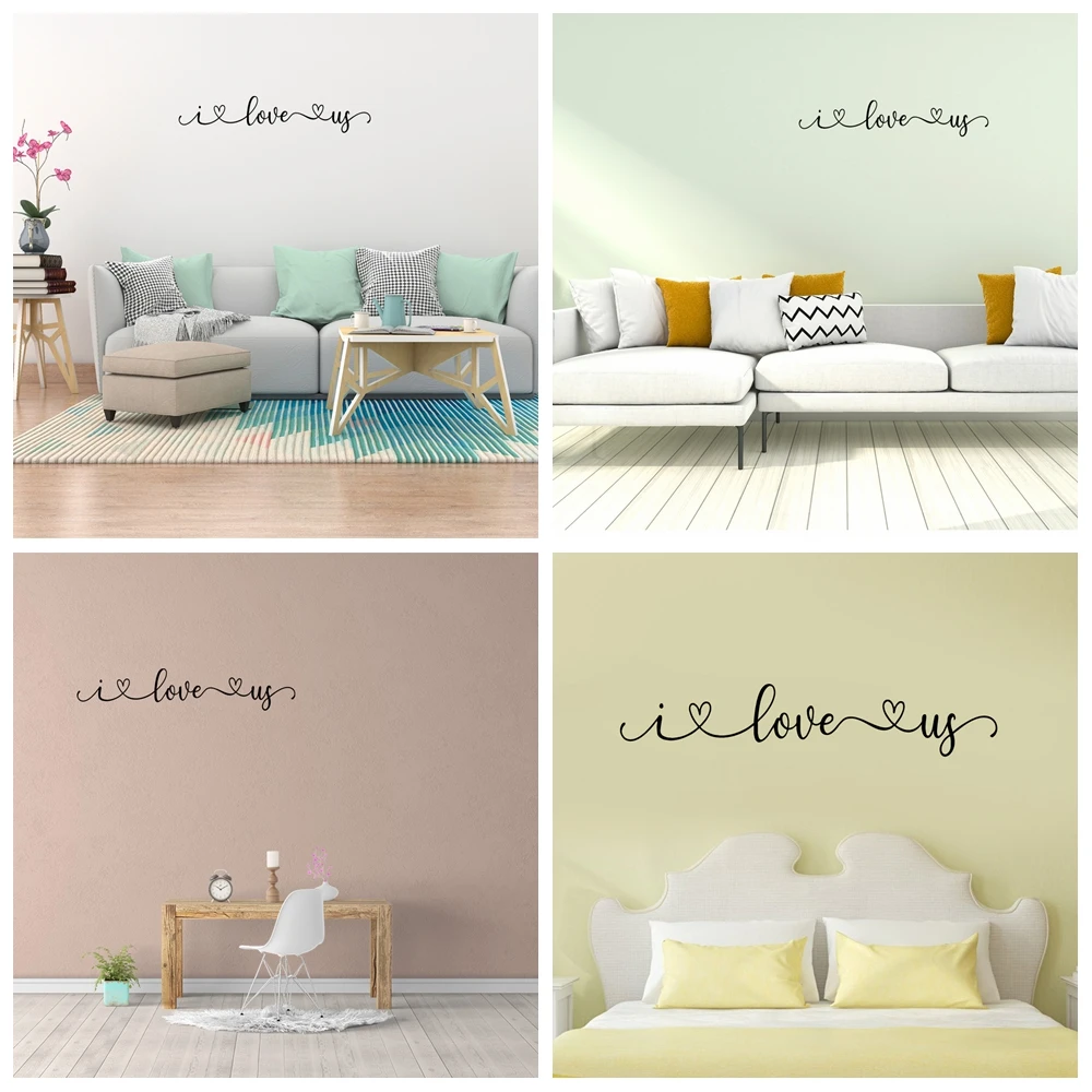 

1 PC the words of love and home Wall Stickers Self Adhesive Art Wallpaper For Home Decor Living Room Bedroom Vinyl Art Decal