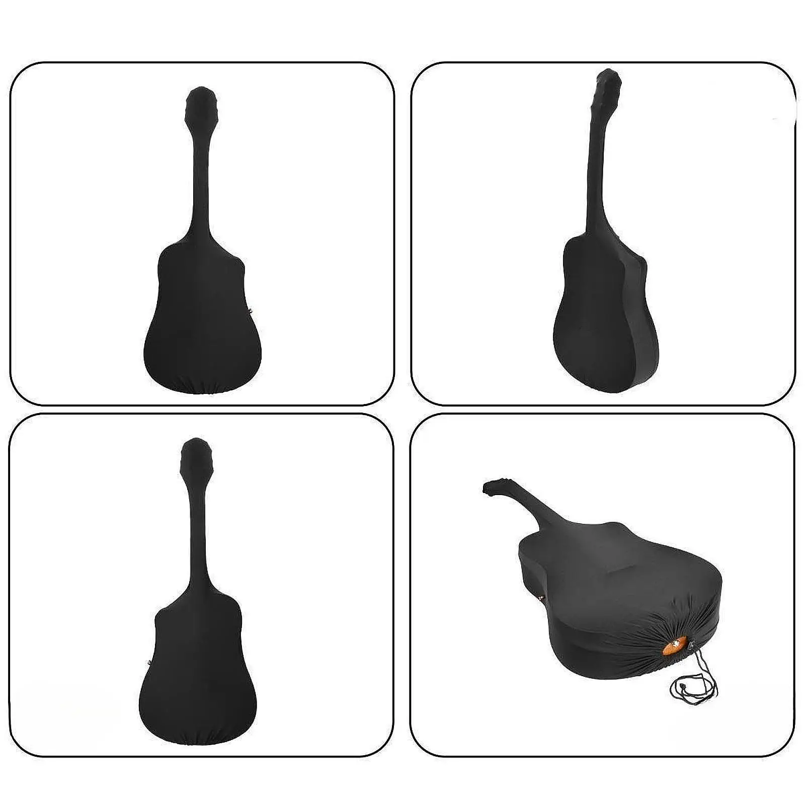 39 inch Electric Guitar Dust Cover Portable Accessories 95x28cm Lightweight for Studio Stands with Drawstring Bottom Black