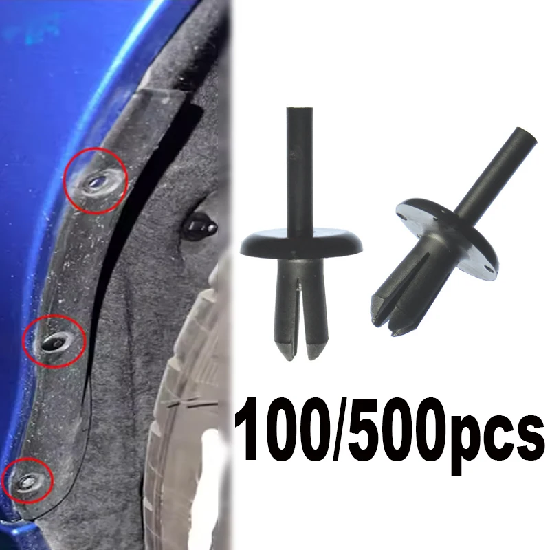 

100/500Pack of Auto Bumper Wheel Arch Rivets Clips For AFU1075 LAND ROVER DEFENDER 90 110 130 Bumper Clips Plastic Fastener Clip