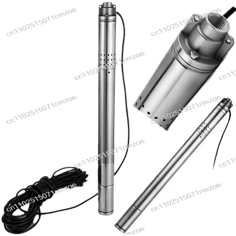 Submersible Water Pump Underground Water Supply Tool 50mm 304 Stainless Steel Deep Well Pump 1000L/H 2 Inch