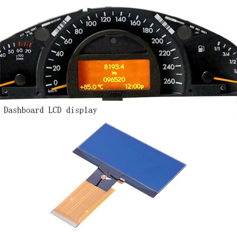 Dashboard LCD Display For Mercedes Benz W203 C-Class LCD Screen Instrument Cluster Pixel view 2