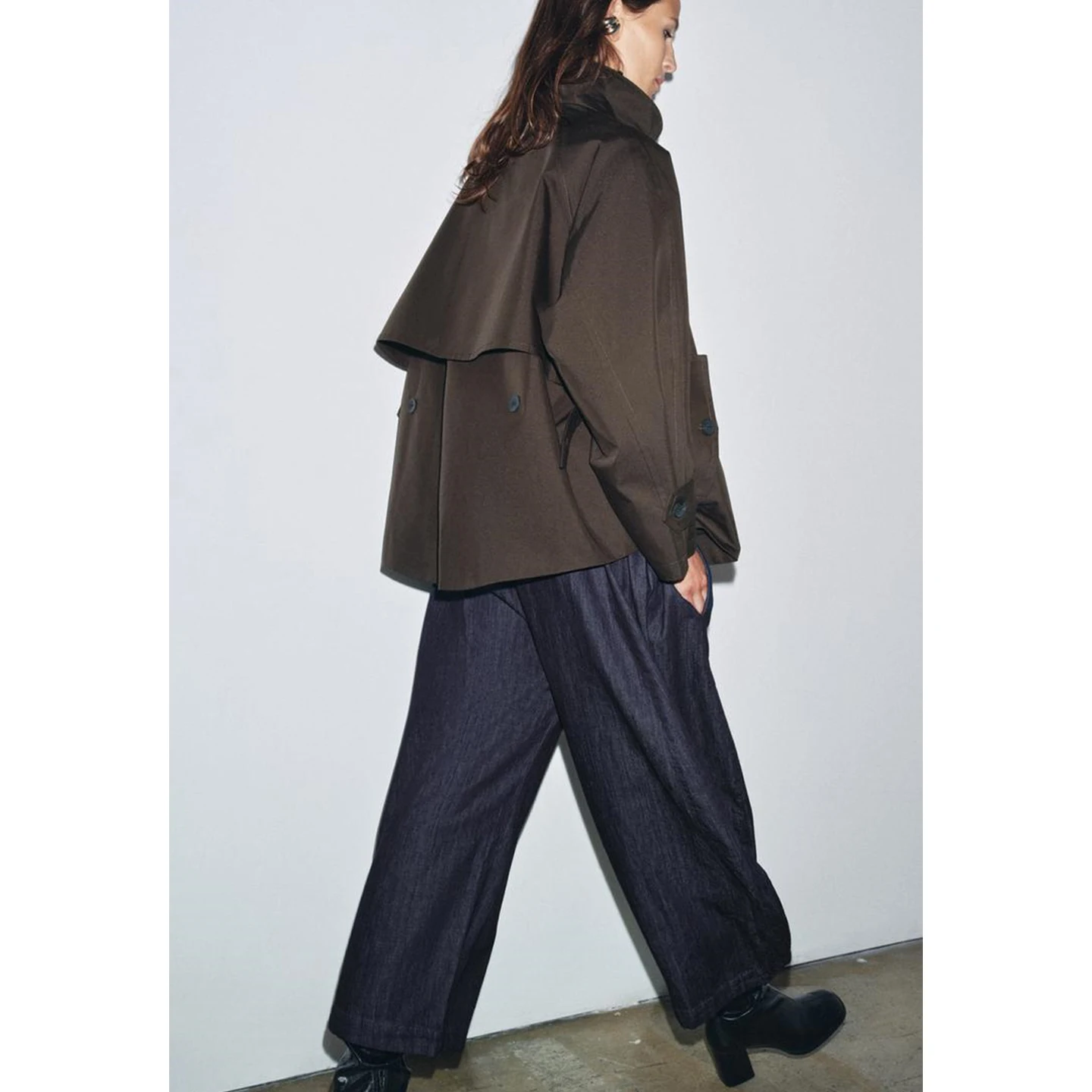 Neue Herbst frauen Casual Lange Sve Kragen Parka Mantel Wasserdicht Gerade Saum Pendeln Sle Single Button Verschluss Kapuze