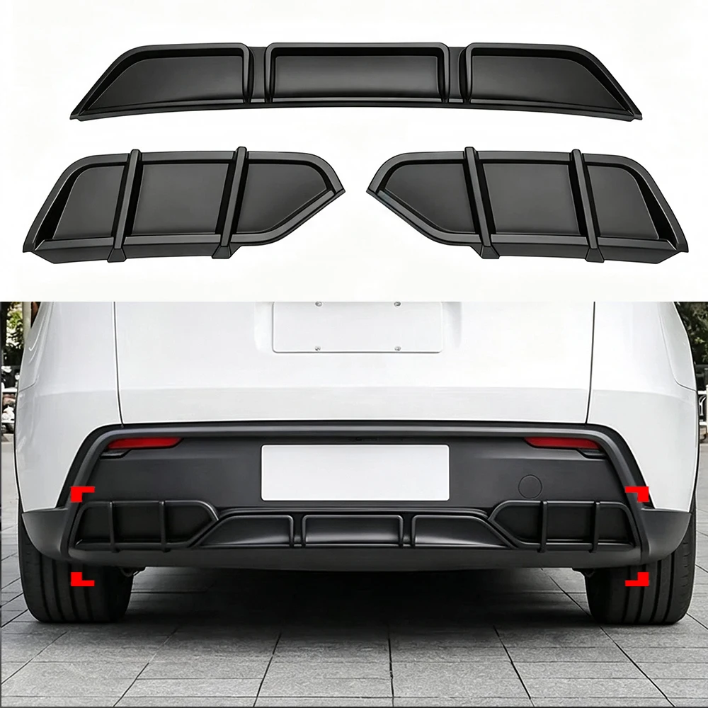 Rear Bumper Diffuser Lip For Tesla Model Y Juniper 2025+ Facelift Sports Rear Spoiler Lower Bumper Guard Exterior Modification
