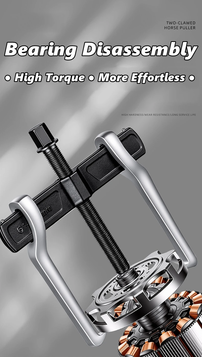 2-Jaw Gear Bearing Puller Remover, Adjustable Puller Tool ,Internal External for Removal of Pulleys Flywheels Bearings & Gears view 3