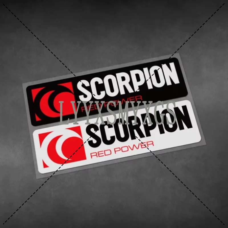 2Pcs Personality Self-adhesive Scorpion Red Power Car Sticker Automotive Rear Window Bumper Waterproof Vinyl Decal Decorative