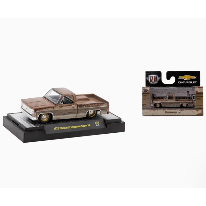 

M2 Alloy 1/64 1973 Cheyenne Super 10 Car Model Static Collection Decorated Holiday Gifts Toys
