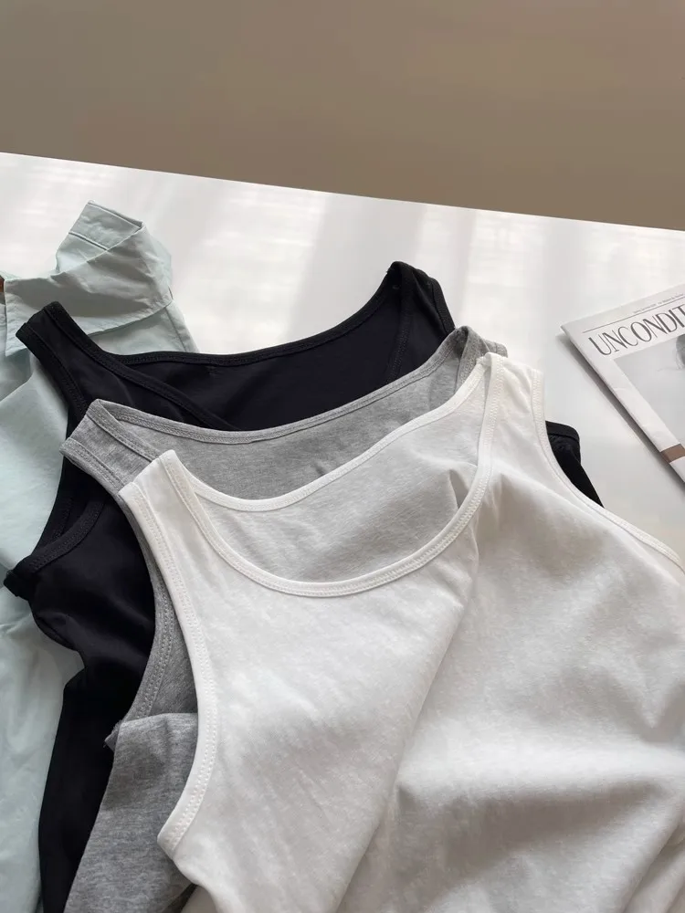 Extra Large 300 Pou Lightweight Breathable Snowflake Cotton U-Ne Strap Vest Women's Spring Summer Versatile  Color ...