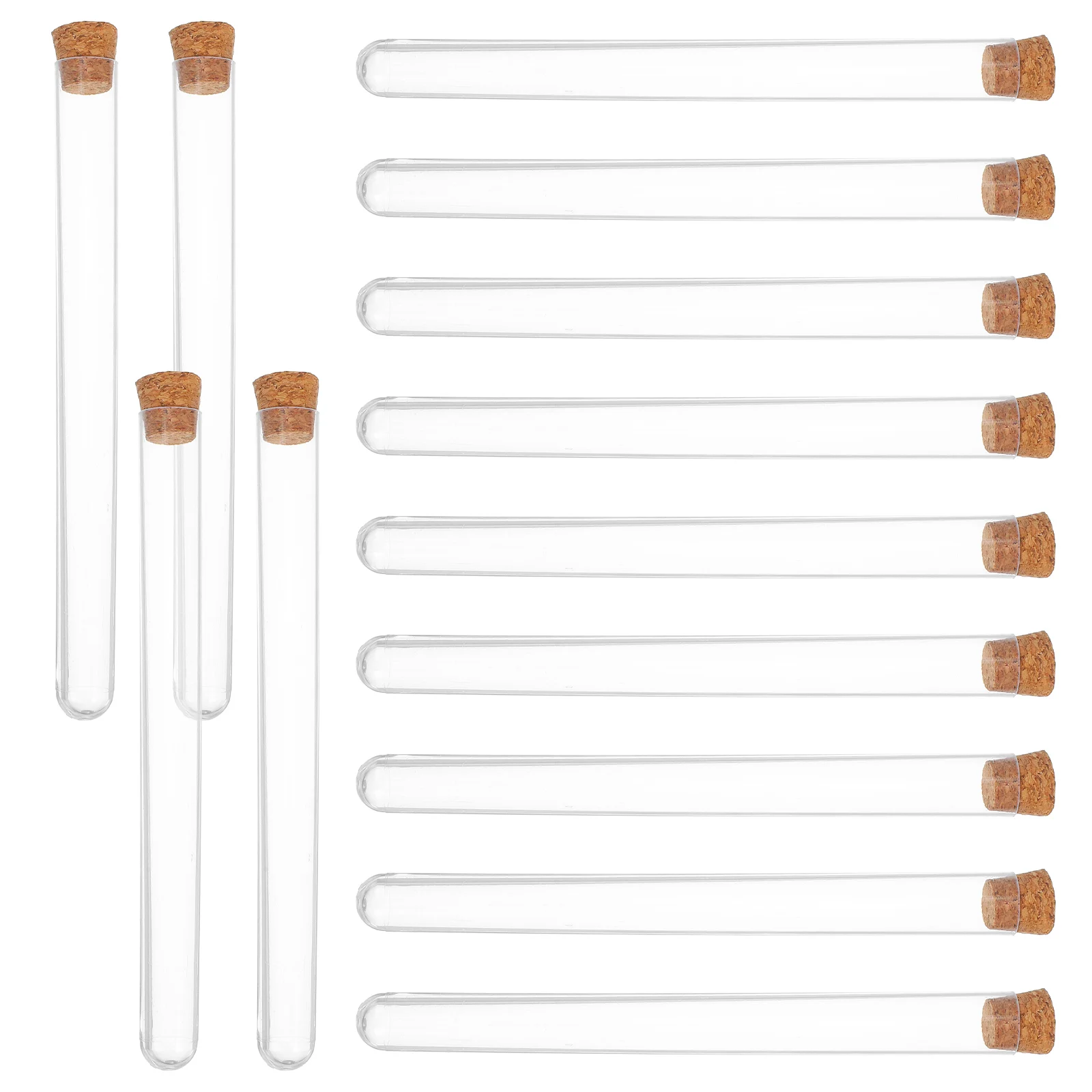 

Test Tubes with Lids Bottled Plants Clear Plastic Caps Vials Transparent Cork Child