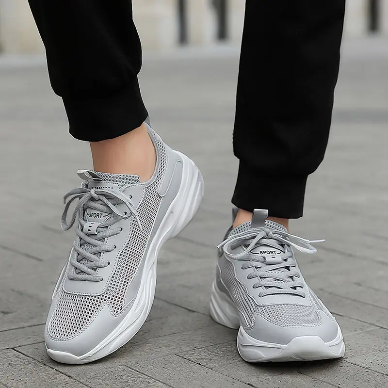 

Дышащие мужские повседневные кроссовки с полым сетчатым верхом, оригинальные предложения, стильная летняя распродажа, спортивная обувь для бега, дешевая мужская спортивная обувь