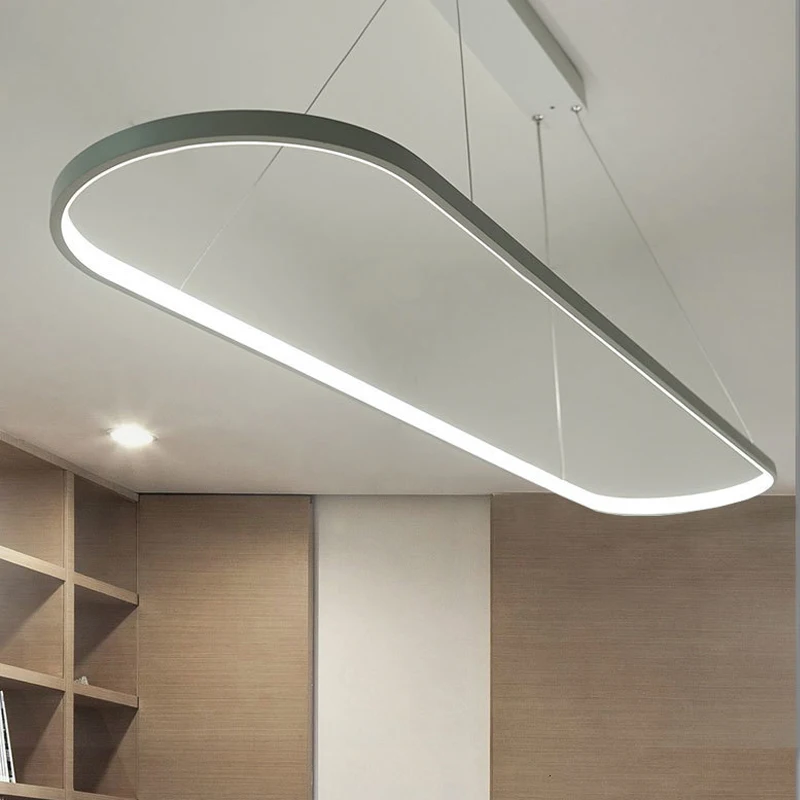 Modern pendant chandeliers,modern led pendant lights black white,L100cm Ceiling pendant lamp lustre W/Remote Control