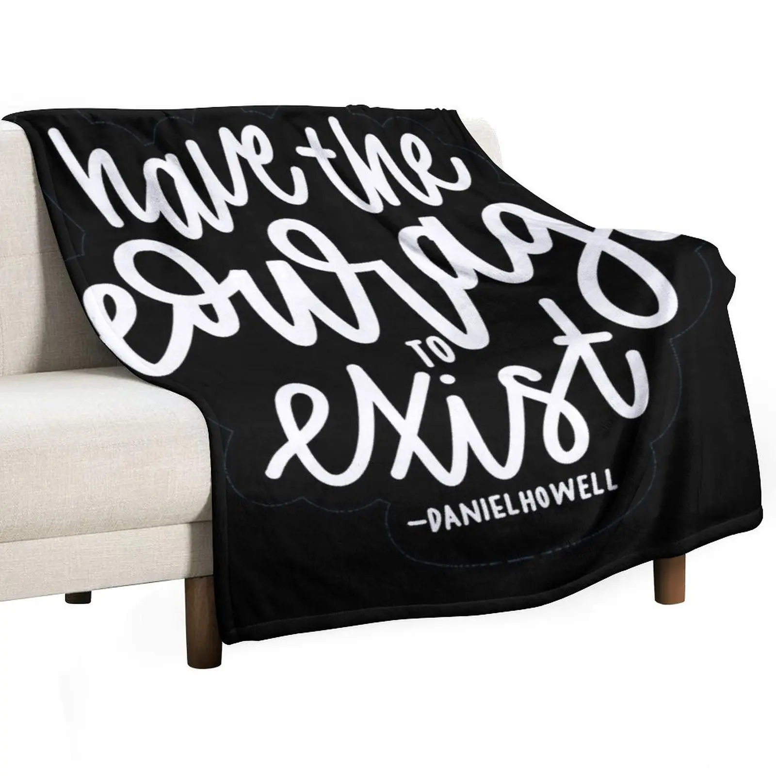 have the courage to exist | black Throw Blanket Summer Beddings Shaggy Blankets