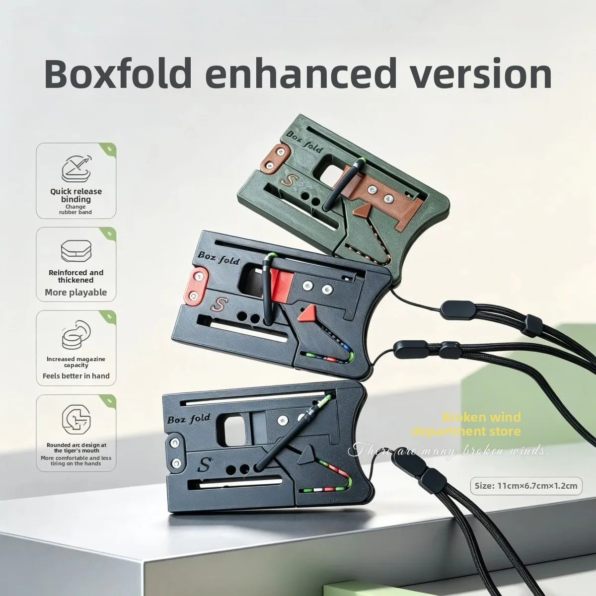 Image of Boxfold Magic Box Verbesserte Faltbare Tragbare Kartentyp-Schleuder Nicht Bindende Ledersehne Entspannungs-Verteidigungs-Taschenspielzeug