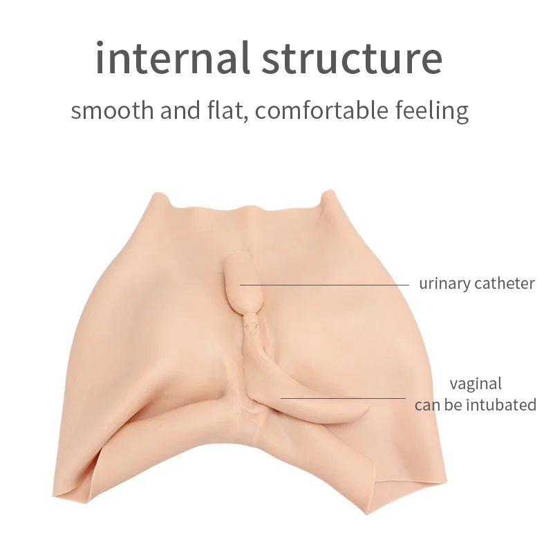 ONEFENG K-P Men\'s Silicone Fake Vagina Pants Sexy Buttocks Shemale Cosplay Crossdresser Drag Queen Hip Enhancer Pant 6 Colors