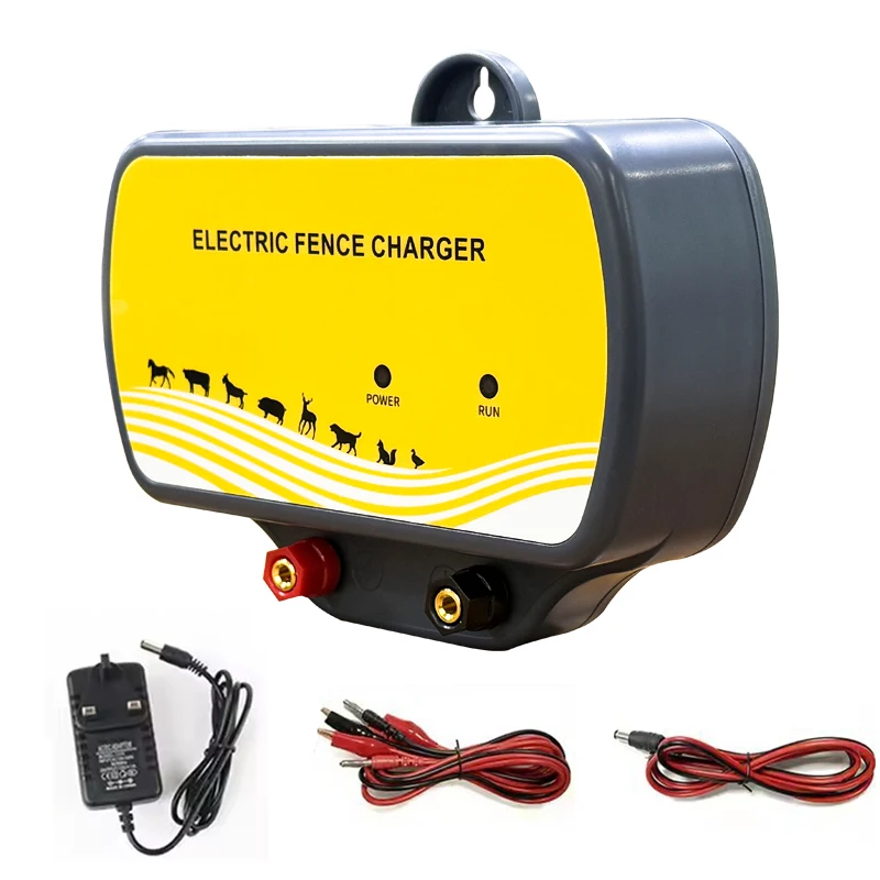 

3KM Electric Fence Energizer 1.5J High Voltage Fence Charger for Livestock, Dogs, Horses and Poultry Farm Use